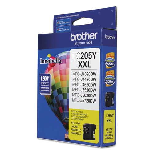 Cartucho                                                                                                                                                                       De Tinta Brother Lc205y Amarillo Alto Rend 1200 Pag