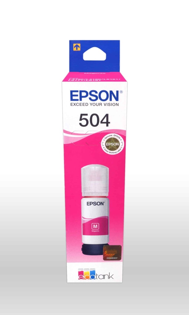 Botella  Epson Ecotank T504 Magenta Serie L 70ml Dye (t504320-al)