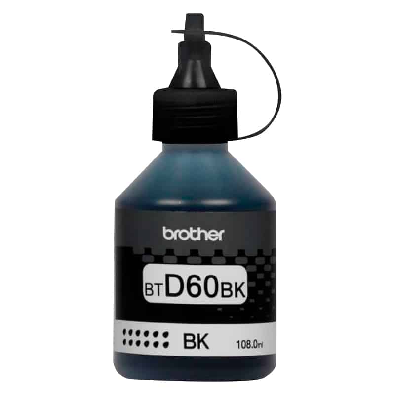 Botella  De Tinta Brother Btd60bk Negro 6,000 Paginas