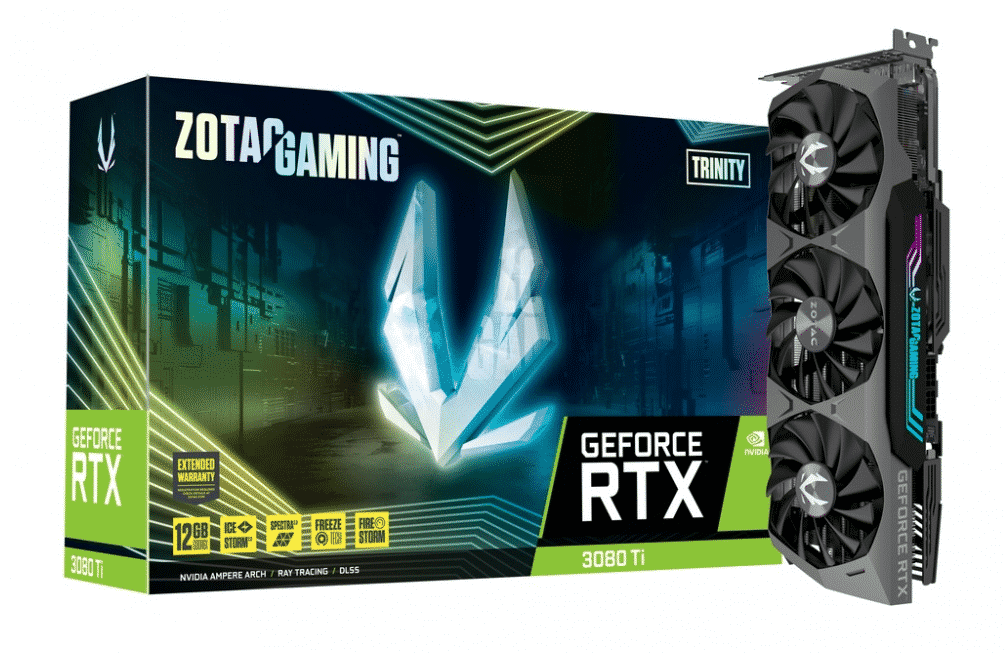 TARJETA DE VIDEO NVIDIA GEFORCE ZOTAC RTX 3080TI TRINITY 12GB GDDR6X ZT-A30810D-10P