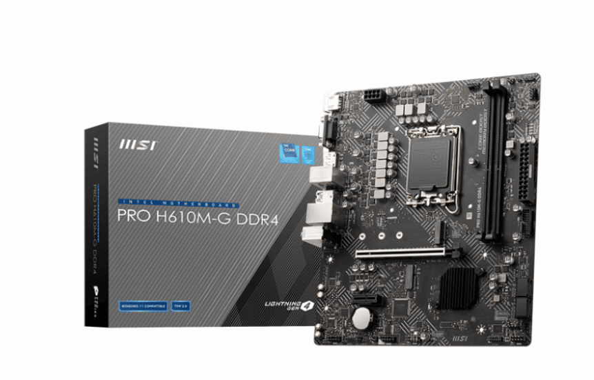 TARJETA MADRE MSI PRO H610M-G DDR4 SOC 1700 ATX, MATX 12TH GEN INTEL