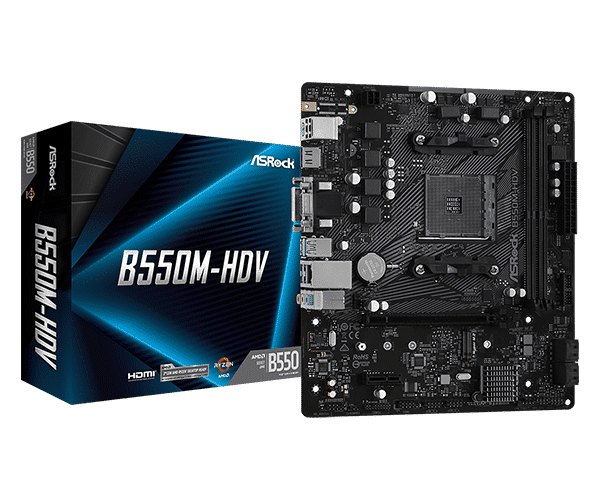 TARJETA MADRE ASROCK B550M-HDV AM4 RYZEN GEN/3 PCIe/4.0 PUE