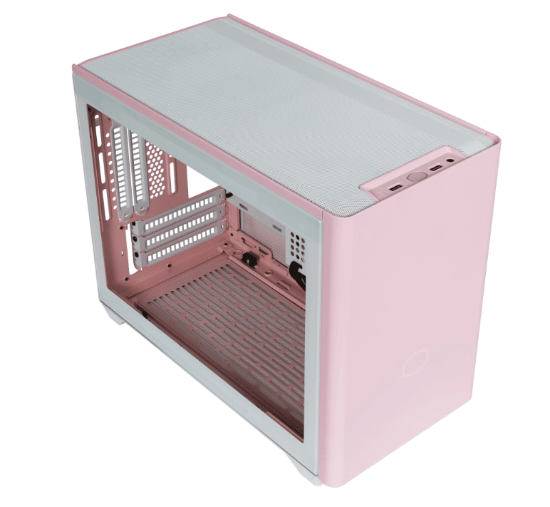 Gabinete Cooler Master MasterBox NR200P Color con Ventana MiniITX/DTX Rosa/Blanco MCB-NR200P-QCNN-S00