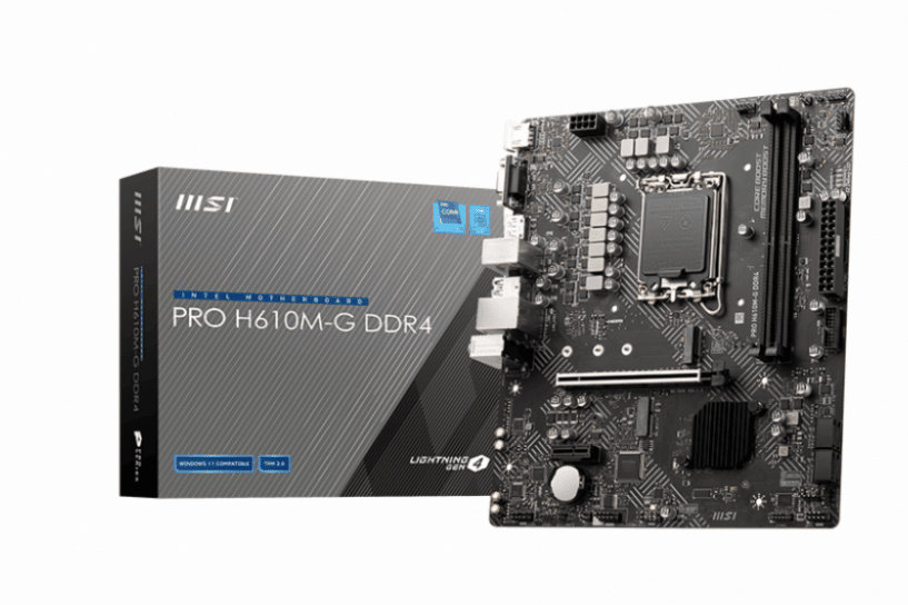 Tarjeta                                                                                                                                                                            Madre Msi Pro H610m-g Ddr4 M.2 Pcie 4.0 12th 1700 Matx Hdmi