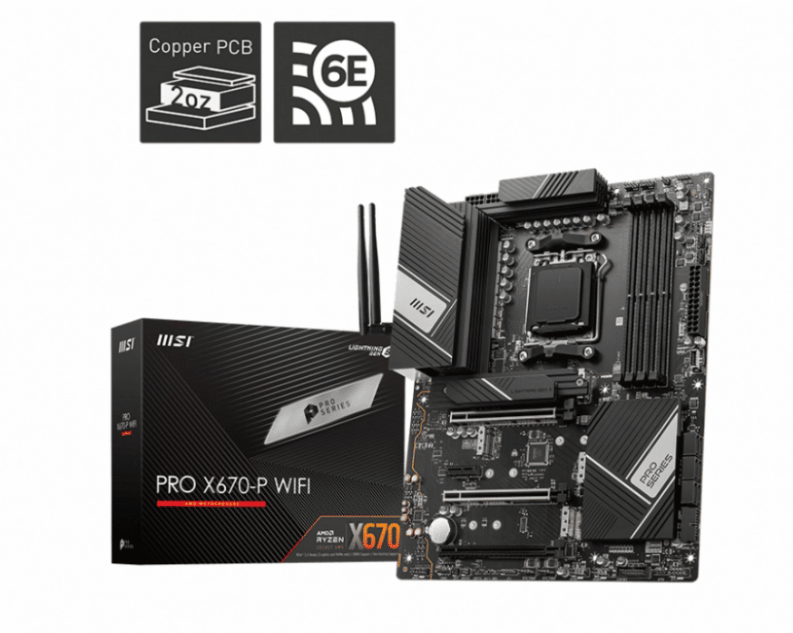 Tarjeta Madre MSI ATX PRO X670-P WIFI Socket AM5 AMD X670 DDR5