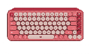 Teclado  Logitech Pop Keys Mecanico Inalam. Coral Rose (920-010715)