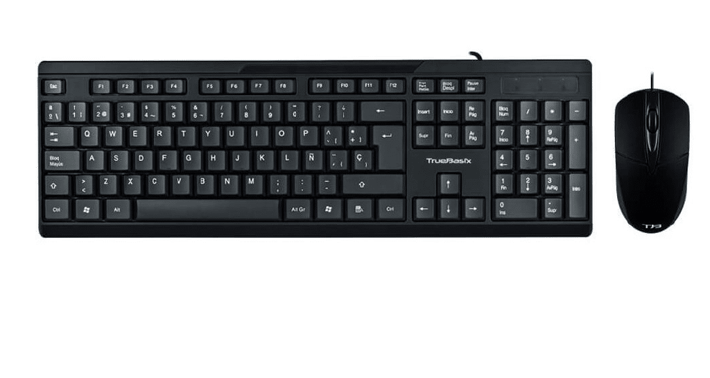 Kit     Acteck Teclado Estandar / Mouse Alambrico Usb Negro Ac-928984