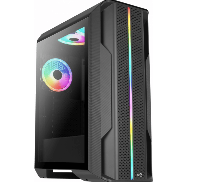Gabinete Aerocool Splinter Duo Con Ventana Argb Matx Sin Fuente 1 Ventilador