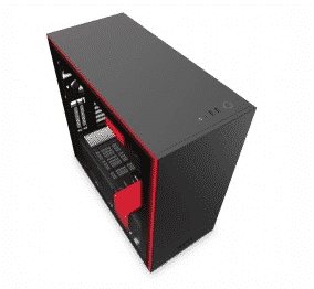 GABINETE NZXT H710i CON VENTANA Y RGB MID TOWER NEGRO/ROJO CA-H710I-BR