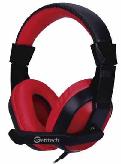 Diadema  Headset Getttech Gh-2100 Stream 3.5mm/mic Retractil/negro/rojo