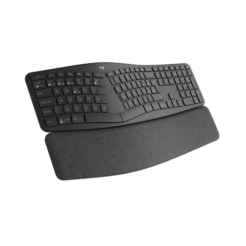 Teclado                                                         Logitech Ergo K860 Ergonomico Inalambrico Negro 920-009845