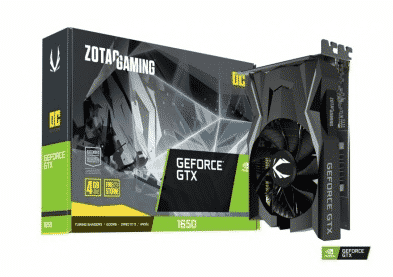 TARJETA DE VIDEO ZOTAC NVIDIA GEFORCE GTX 1650 GAMING OC 4GB GDDR6 PCI EX ZT-T16520F-10L