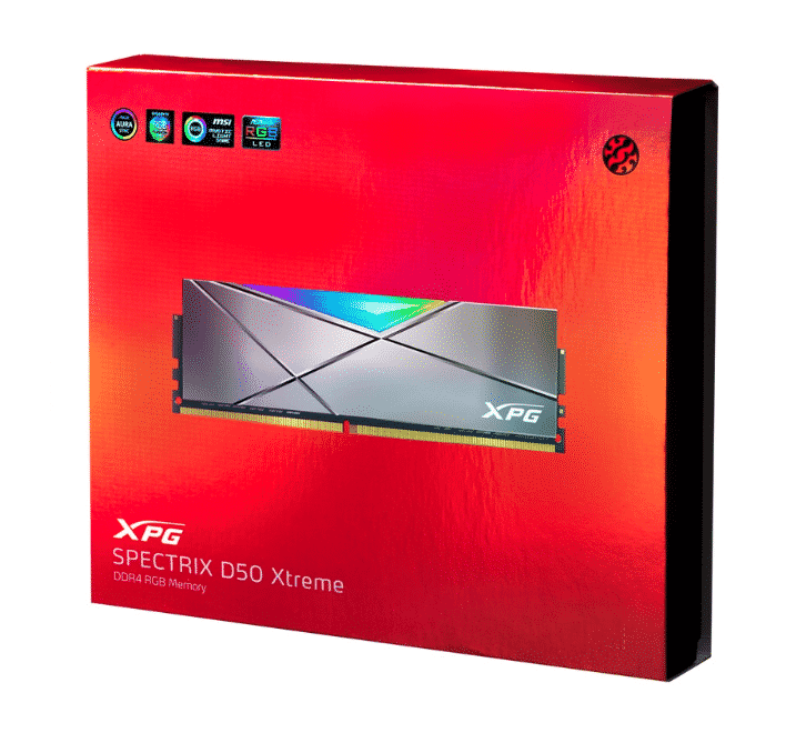 Mem  Ddr4 Xpg D50 Extreme 16gb Rgb 4800mhz Kit 2 (ax4u48008g19k-dgm50x)