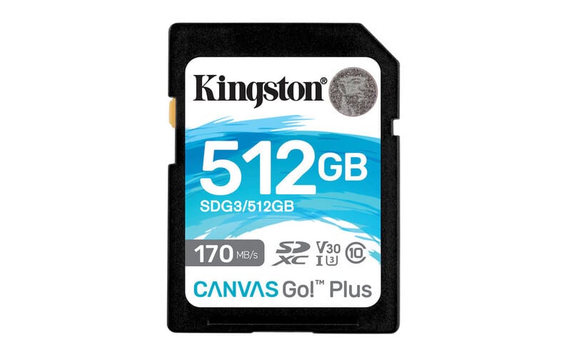 Memoria  Kingston Sdxc Canvas Go! Plus 170rc10 Uhs-i U3 V30(sdg3/512gb)