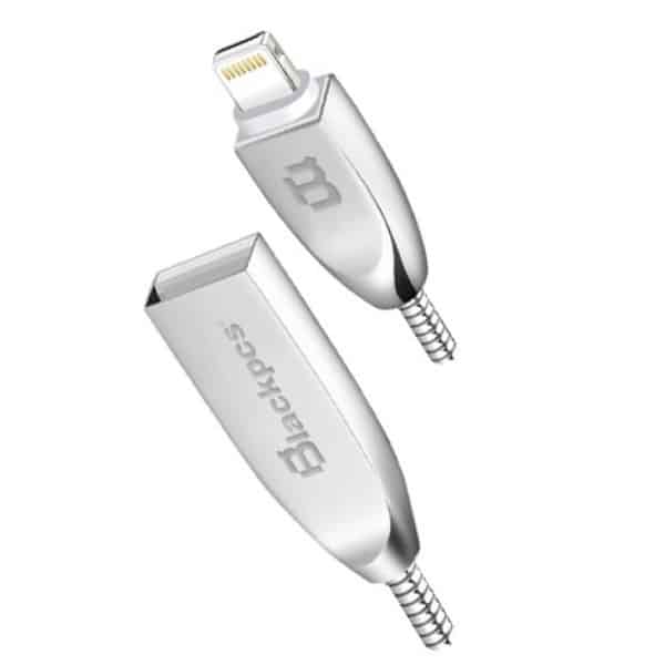 CABLE BLACKPCS (CA-METALICO) LIGHTNING PLATA 100 CM 2.4A (CASLM-2)