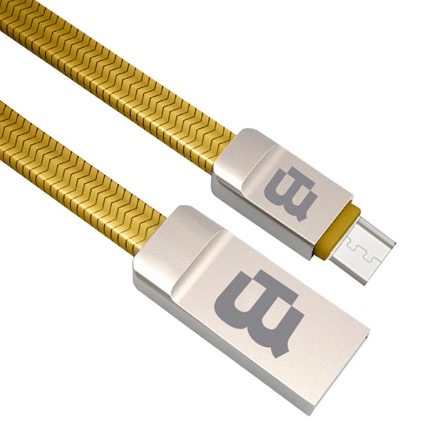 CABLE BLACKPCS (CA-ZINC) V8 ORO 100 CM 2.1A (CAGMZ-3)