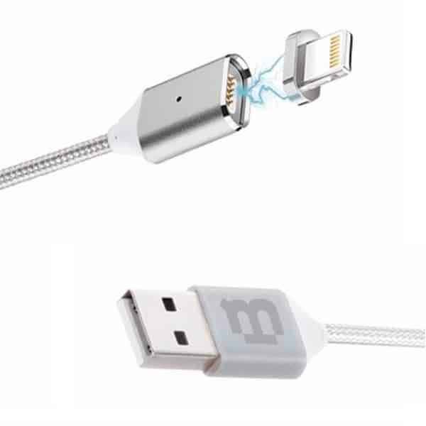 Cable  Blackpcs (ca-magnetico) Magnetico Lightning Plata 100 Cm 2a (cas