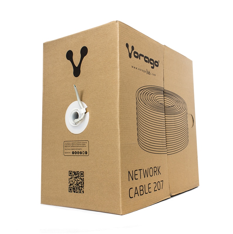 Bobina                                     Cable Vorago Cab-207 Utp Cat5 Gris 305 Mts
