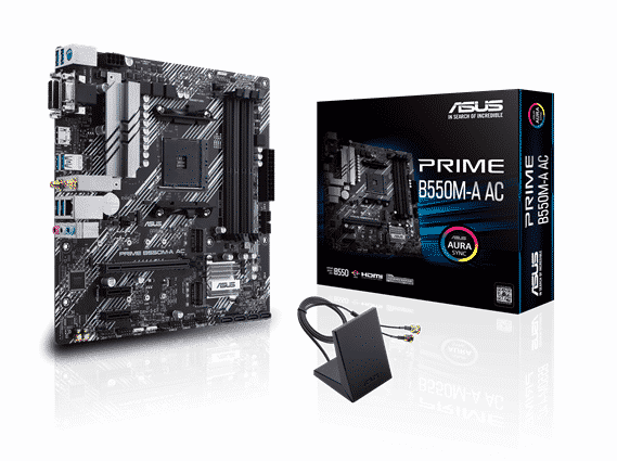Tarjeta Madre Asus  PRIME B550M-A AC (WI-FI) DDR4/HDMI 2.1/USB 3.2