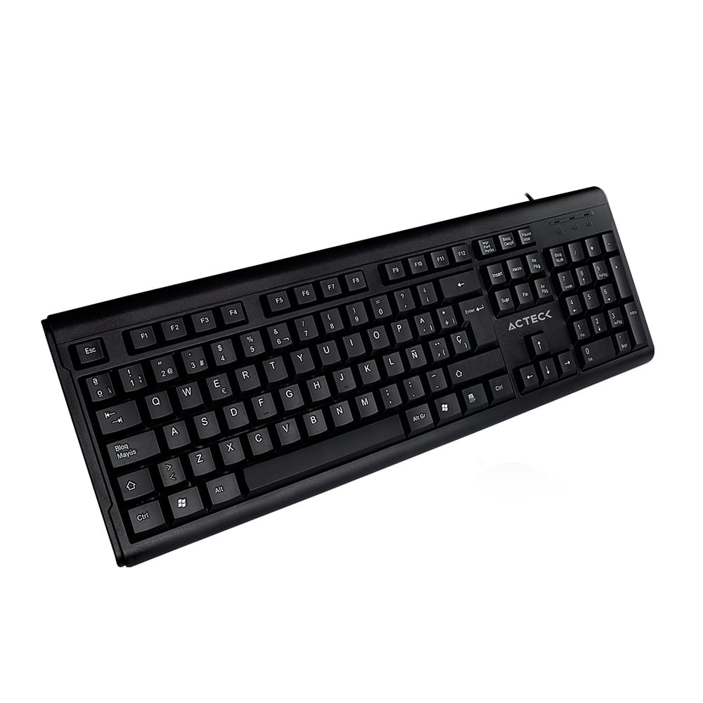 Teclado  Acteck-e Alambrico Usb/negro Estandar 104 Teclas Ac-928946