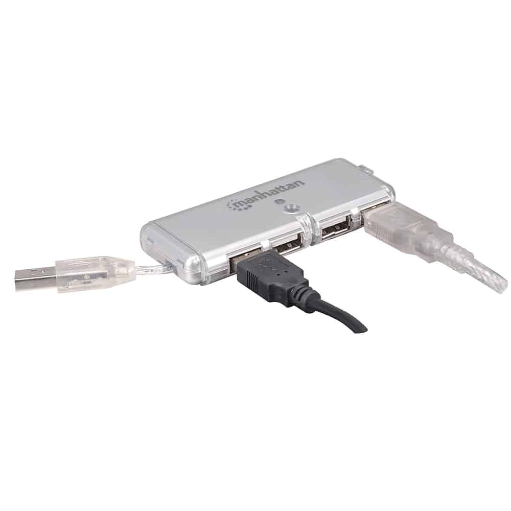 Concentrador  Hub Manhattan Usb V2.0  4 Ptos Mini Sin Fuente 160599