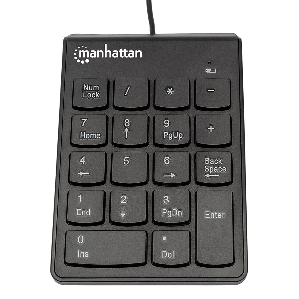 Teclado  Numerico Manhattan Usb Alambrico 18 Teclas Negro 176354