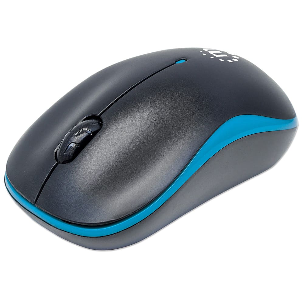 Mouse  Optico Inalambrico Manhattan Success Negro/azul 179416