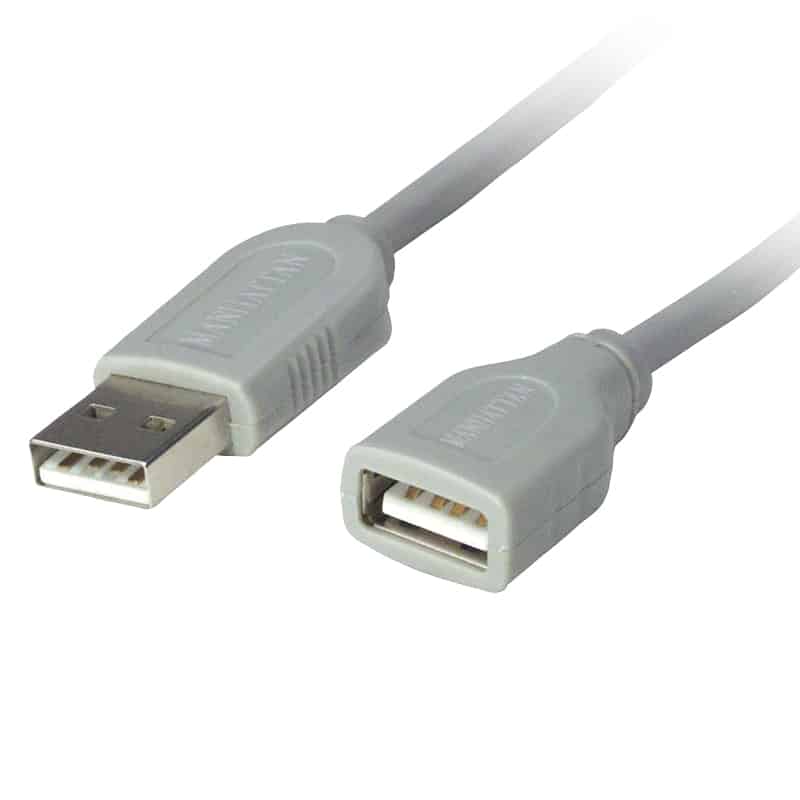 Cable  Manhattan Usb A V1.1 Extension 3.0m Macho-hembra Gris 317238