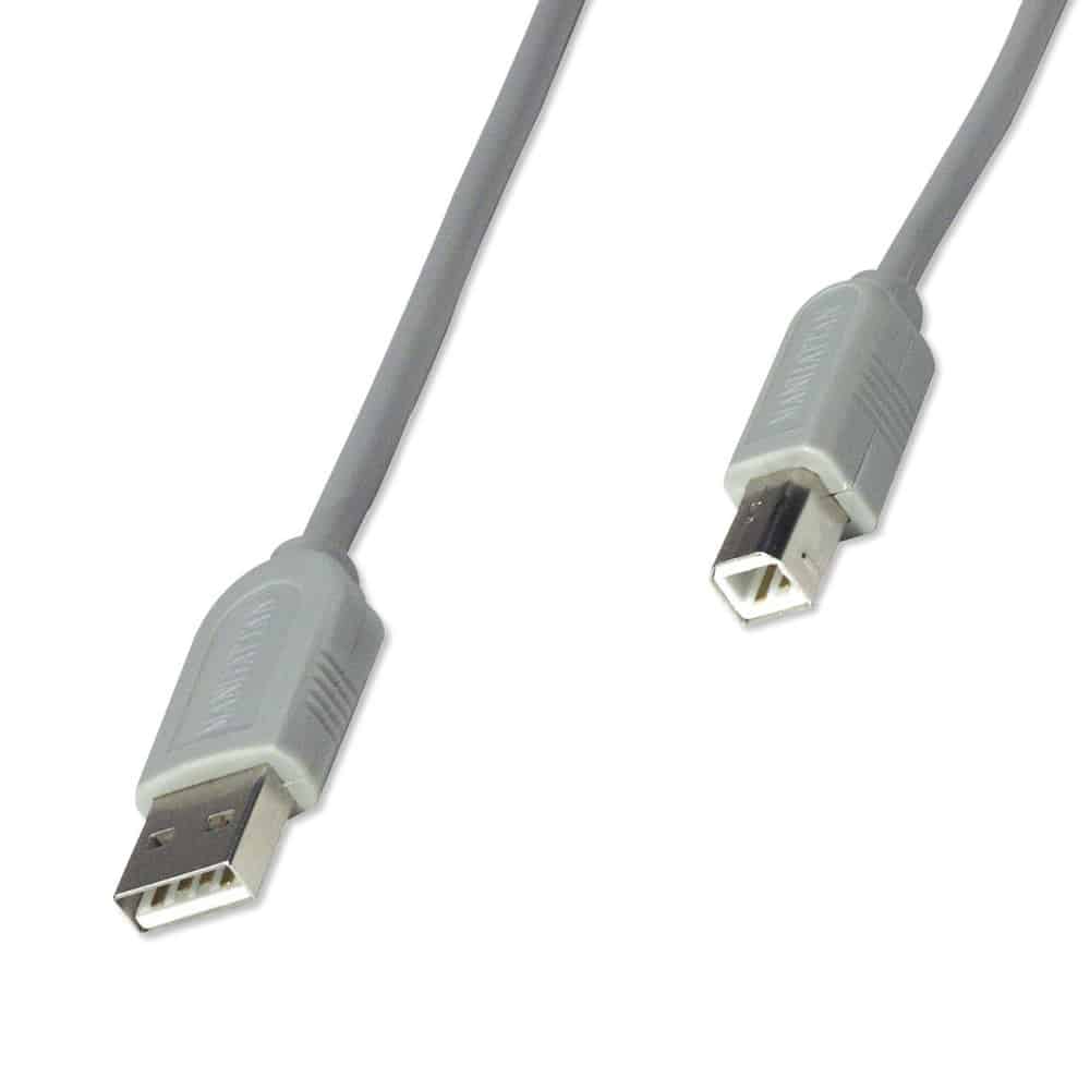 Cable  Usb 1.1  Manhattan Tipo A -tipo B 3.0m Gris Plug And Play 317863