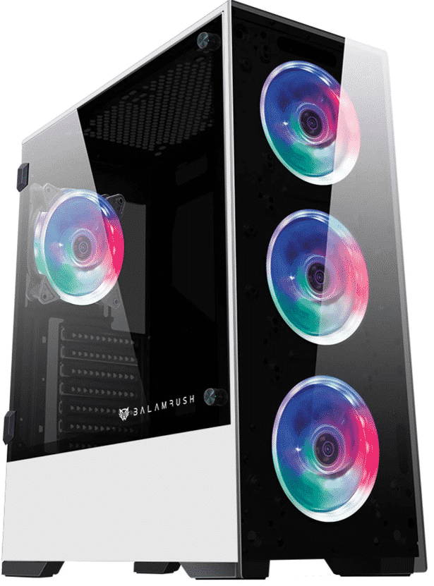 GABINETE PARA GAMING ACTECK BALAM RUSH RGB CRISTAL TEMPLADO THINOS GSX9000 BLANCO BR-932264