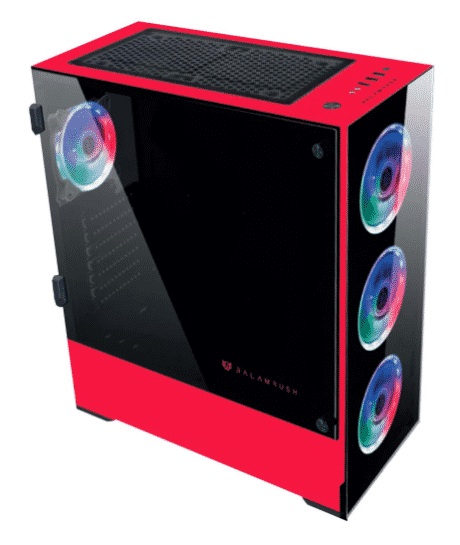 GABINETE PARA GAMING ACTECK BALAM RUSH RGB CRISTAL TEMPLADO THINOS GSX9000 ROJO BR-932257