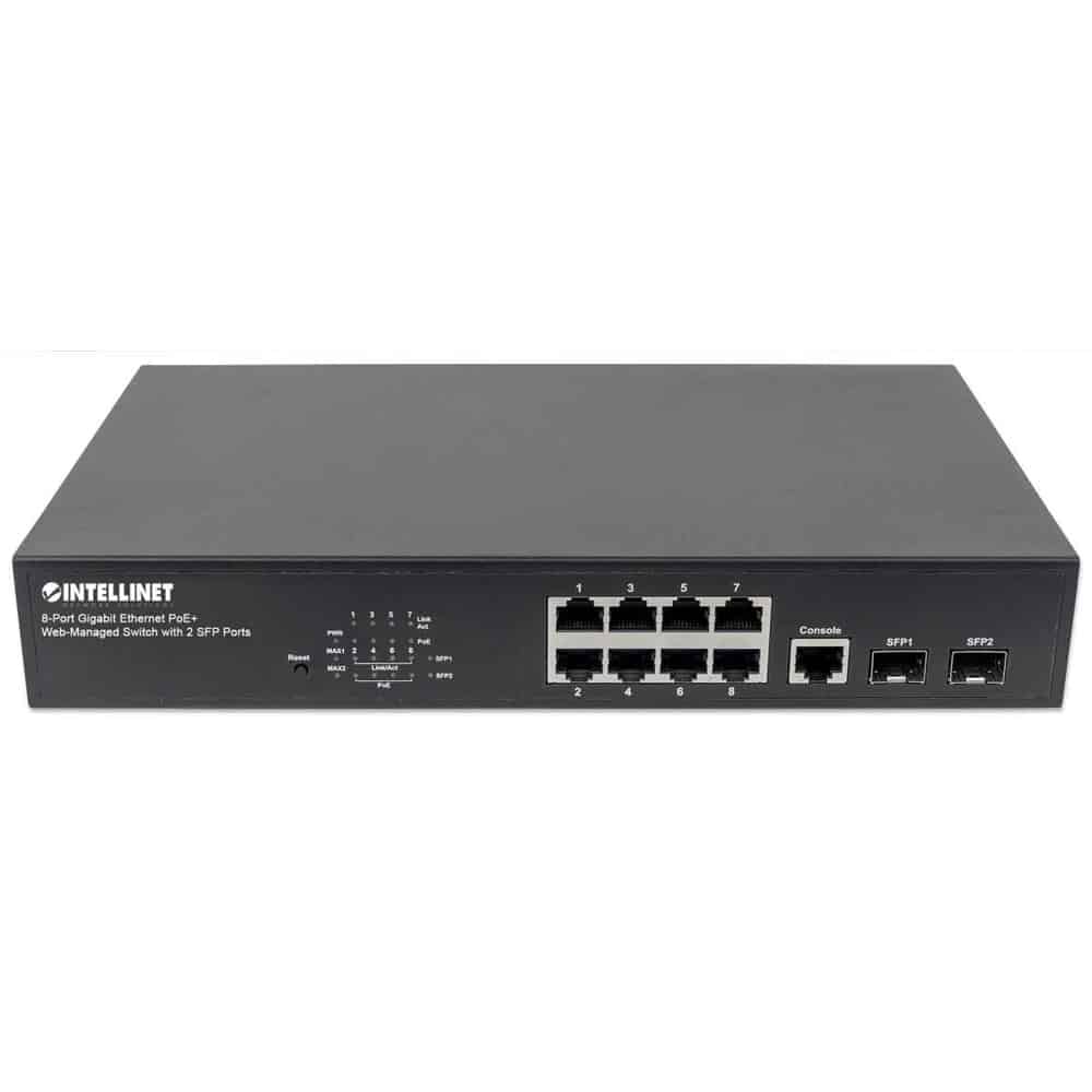 Poe  Switch Intellinet Gb 8 Ptos 30w/pto, 140w, Admin + 2 Sfp 561167
