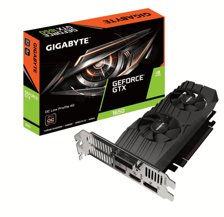 TARJETA DE VIDEO GIGABYTE NVIDIA GEFORCE GTX 1650 OC LOW PROFILE 4GB GDDR6 PCI EX GV-N1656OC-4GL