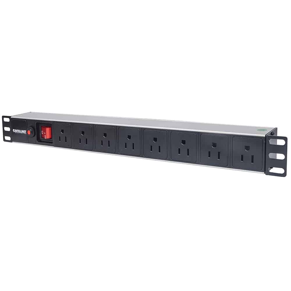Barra  Pdu Intellinet 8 Cont 1u Para Rack/gabinete 713993