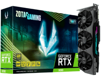 TARJETA DE VIDEO ZOTAC NVIDIA GEFORCE RTX 3090 TRINITY TRIPLE FAN 24GB GDDR6X ZT-A30900J-10P