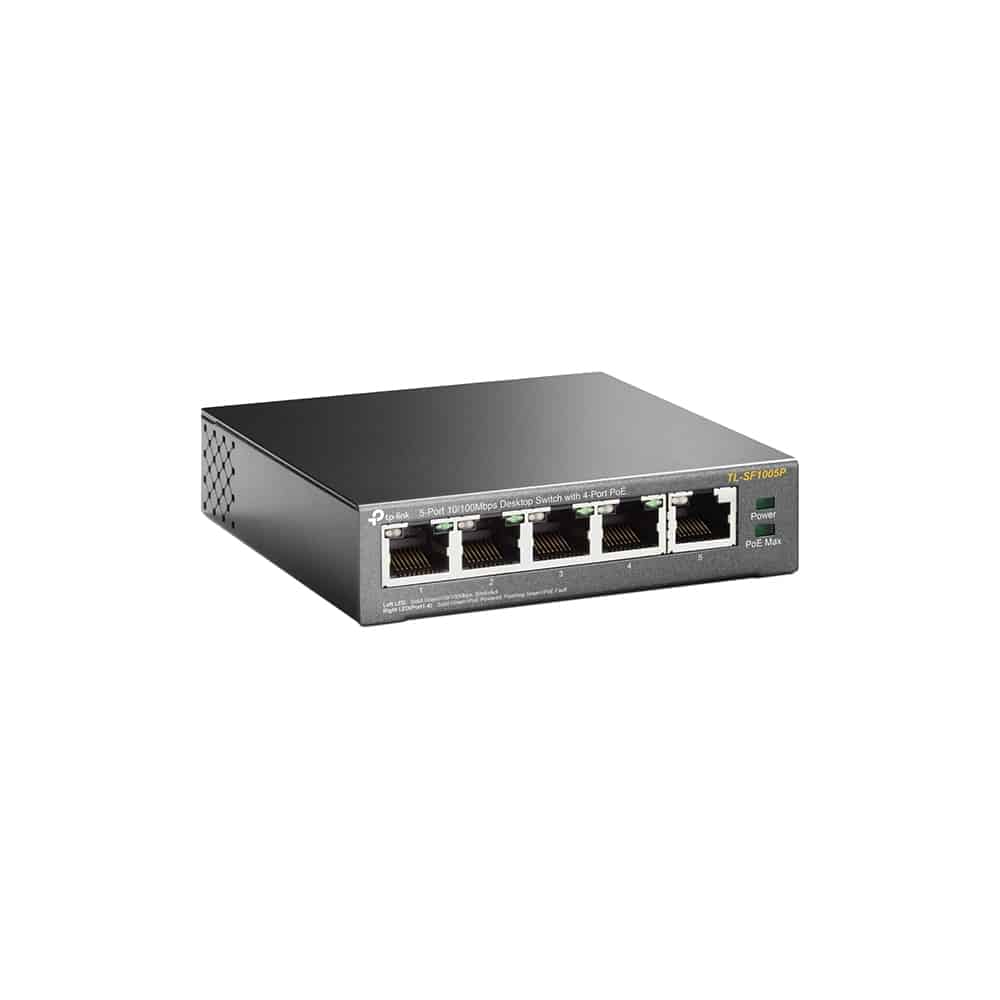 Switch  Escritorio Tp-link/5 Ptos Fast/4poe/58w/ Tl-sf1005p