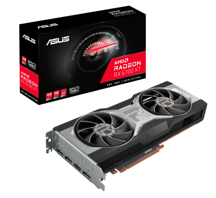 TARJETA DE VIDEO ASUS RADEON RX 6700 XT 12GB GDDR6 RX6700XT-12G