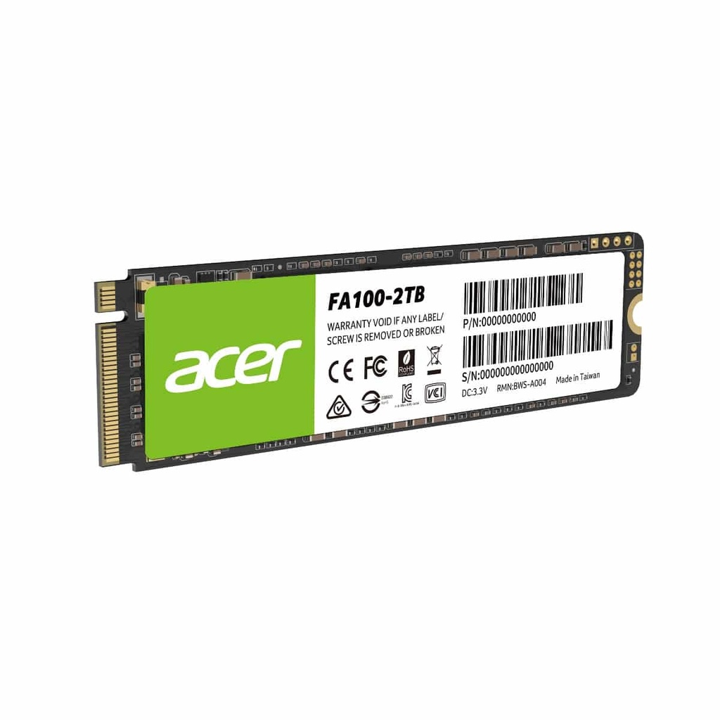 Unidad  Ssd Acer Fa100 2tb M.2 Nvme 3300mb/s (bl.9bwwa.121)