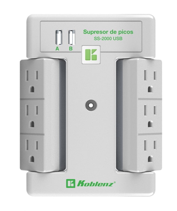 Supresor                                                                                                                                                                                                                                                                                                                                                                                                                                                                                                                                                   Koblenz 6 Cont Giratorios Y 2 Ptos Usb 2.4a (00-5348-00-8)