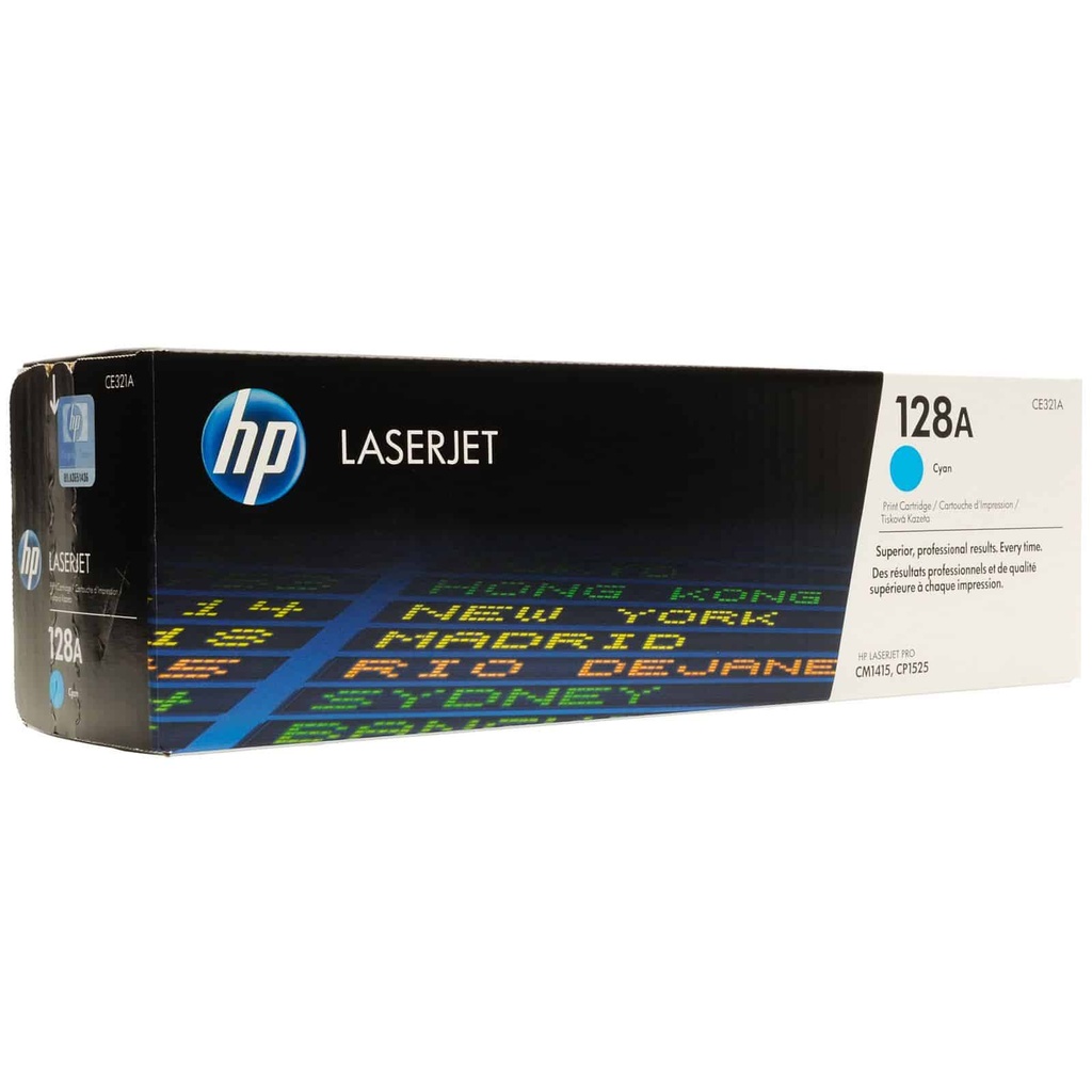 Toner                                                                                                                                                                                         Hp 128a Cian Para Cm1415fnw Mfp/cp1525nw/cm1415fn (ce321a)