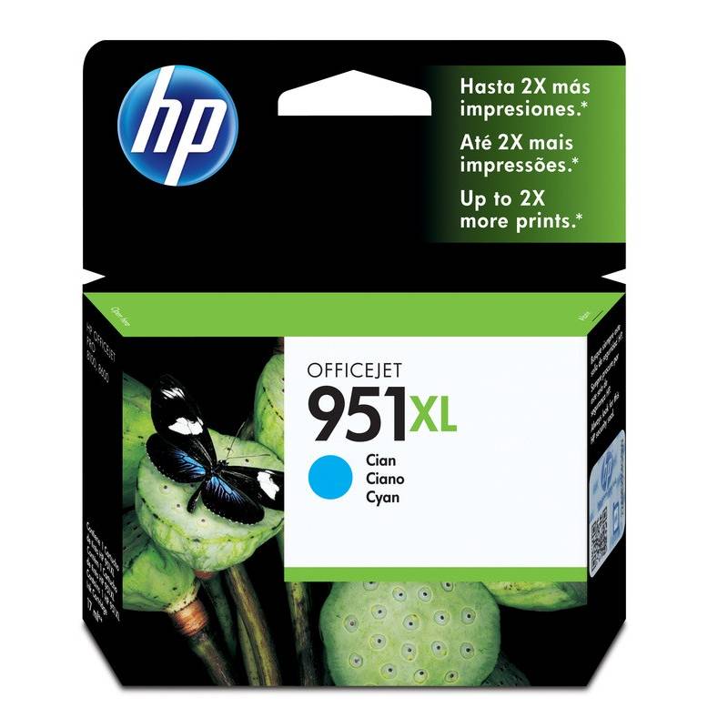 Cartucho                                                                                                                                                                                         Hp 951xl Cian Officejet Para 8600/k8600/8600+/8100 (cn046al)