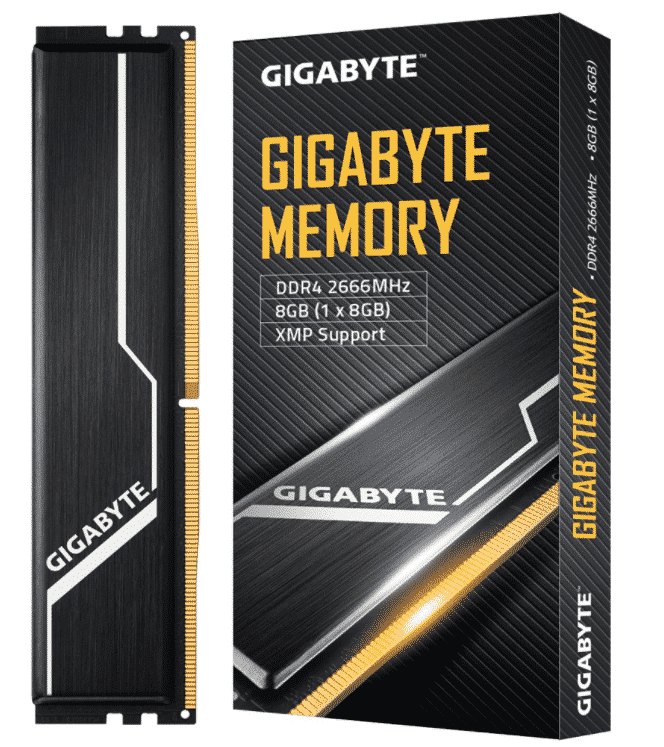 MEMORIA RAM GIGABYTE 8GB DDR4 2666MHZ CL35 NON ECC 1.2 DISIPADOR NEGRO GP-GR26C16S8K1HU408