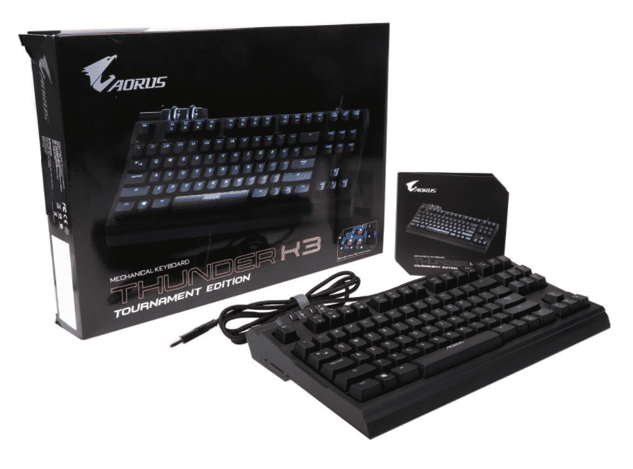 TECLADO PARA GAMING GIGABYTE AORUS THUNDER K3 ALAMBRICO LED GK-THUNDER K3 SWITCH MX RED