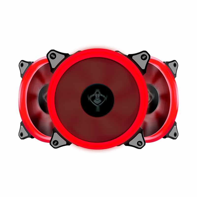 Ventilador  Gamer Yeyian Led Rojo Yct-050720r Typhoon, 120mm, 3pzas