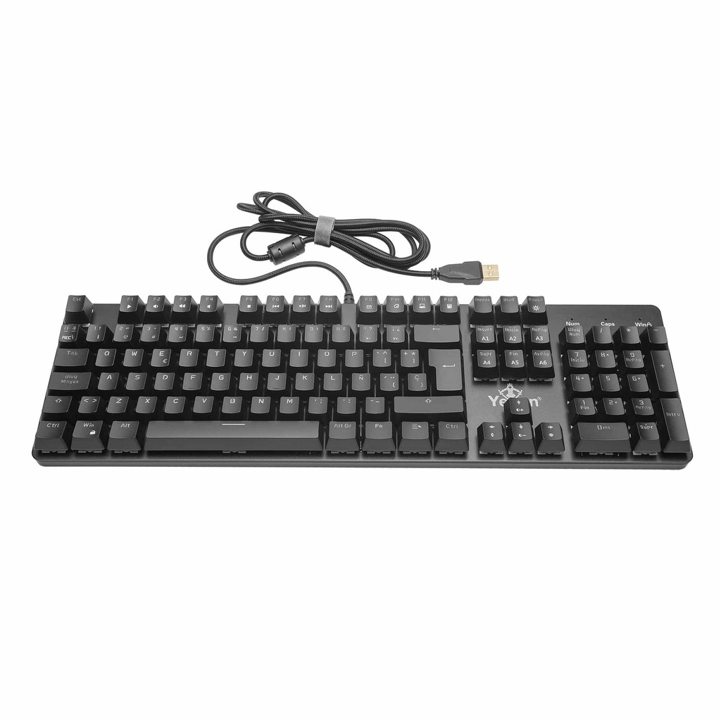 Teclado  Gamer Yeyian Ykm-ergb-03 Kusari Mecanic Switch CafÉ Rgb