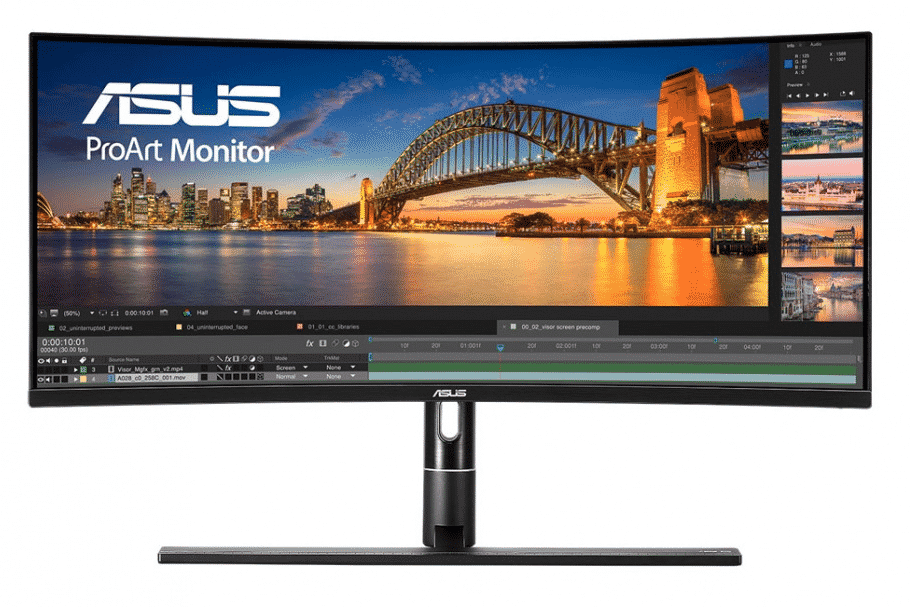MONITOR ASUS PROART PA34VC CURVO LED 34.1 PULGADAS QUAD HD ULTRA WIDE CON BOCINAS PA34VC
