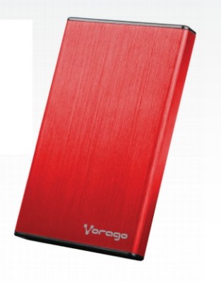 Enclosure VORAGO 008R12989 - 1 TB, USB 2.0, 2.5 pulgadas, Rojo