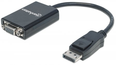 Adaptador Displayport a VGA MANHATTAN 151962 - Negro, DisplayPort, VGA