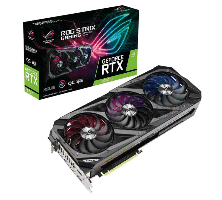 Tarjeta De Video Nvidia Geforce RTX 3070 Ti 8Gb Gddr6x PCI Express Rog Strix ROG-STRIX-RTX3070TI-GAMING