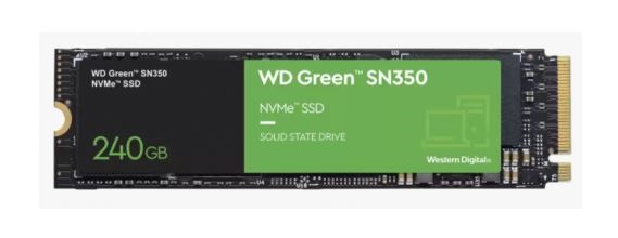 SSD Western Digital Green WDS240G2G0C SN350 NVMe - 240GB, PCI Express 3.0, M.2